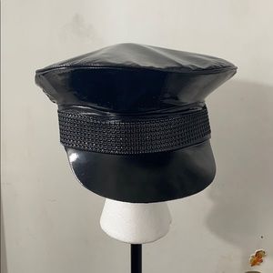Black PVC Dominatrix Hat